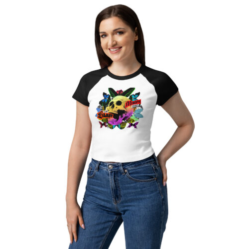 Women’s micro rib raglan baby tee